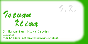 istvan klima business card